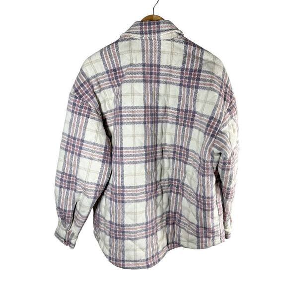 Lovers + Friends Revolve Conlee Quilted Shacket Pink Purple Size Medium - Picture 5 of 13